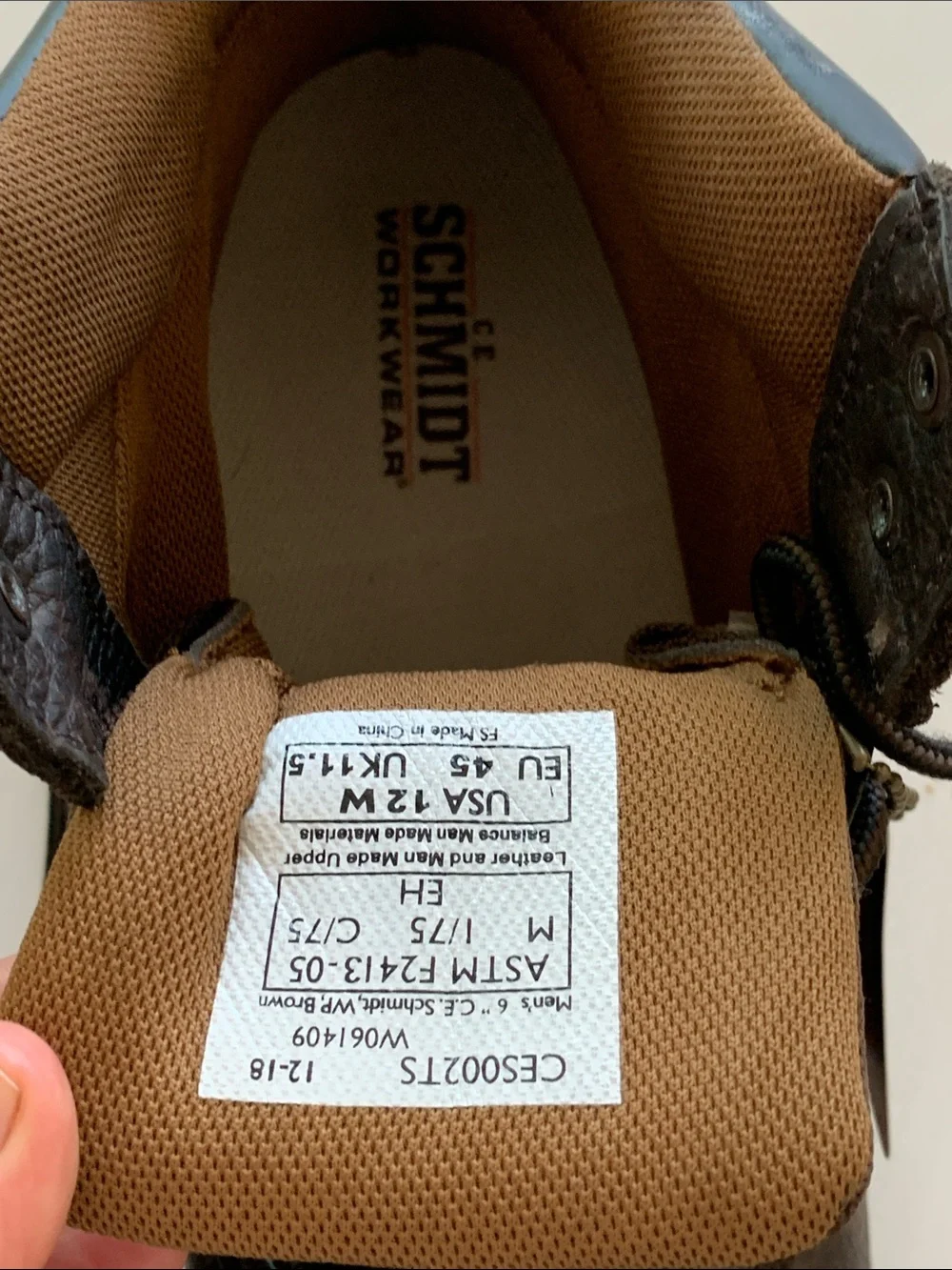 C.E. Schmidt Workwear Brown Waterproof Boot , never been worn.